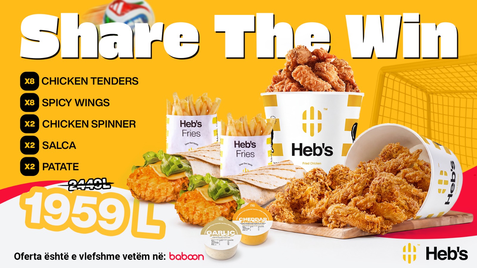 SHARE THE WIN (OFERTA VLEN VETËM NË BABOON) - Menu Item